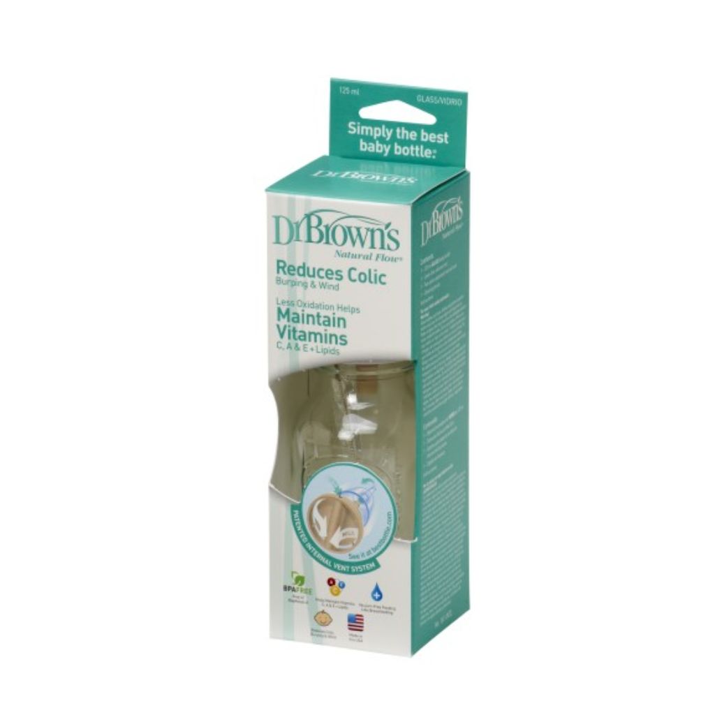 DR BROWN'S BIBERON DE VIDRIO 4 OZ / 125ML