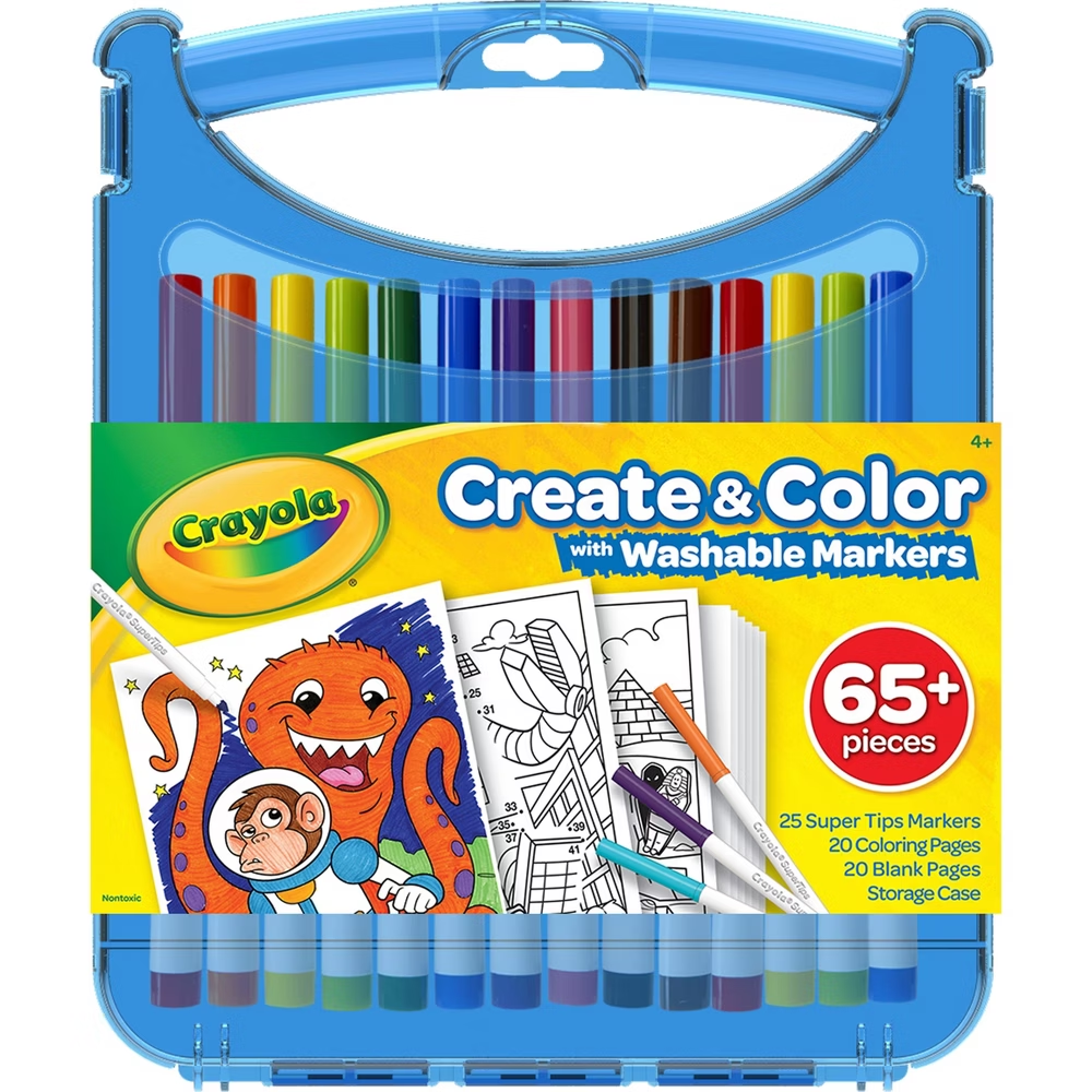 COLORING ART CASE/ MARCADORES LAVABLES DE 65 PIEZAS