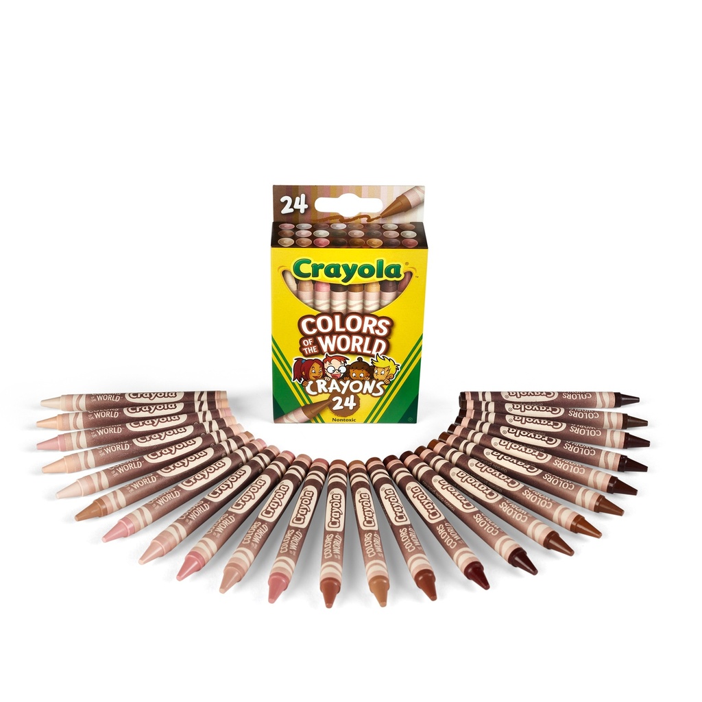 24 CRAYONES DE COLORES DEL MUNDO