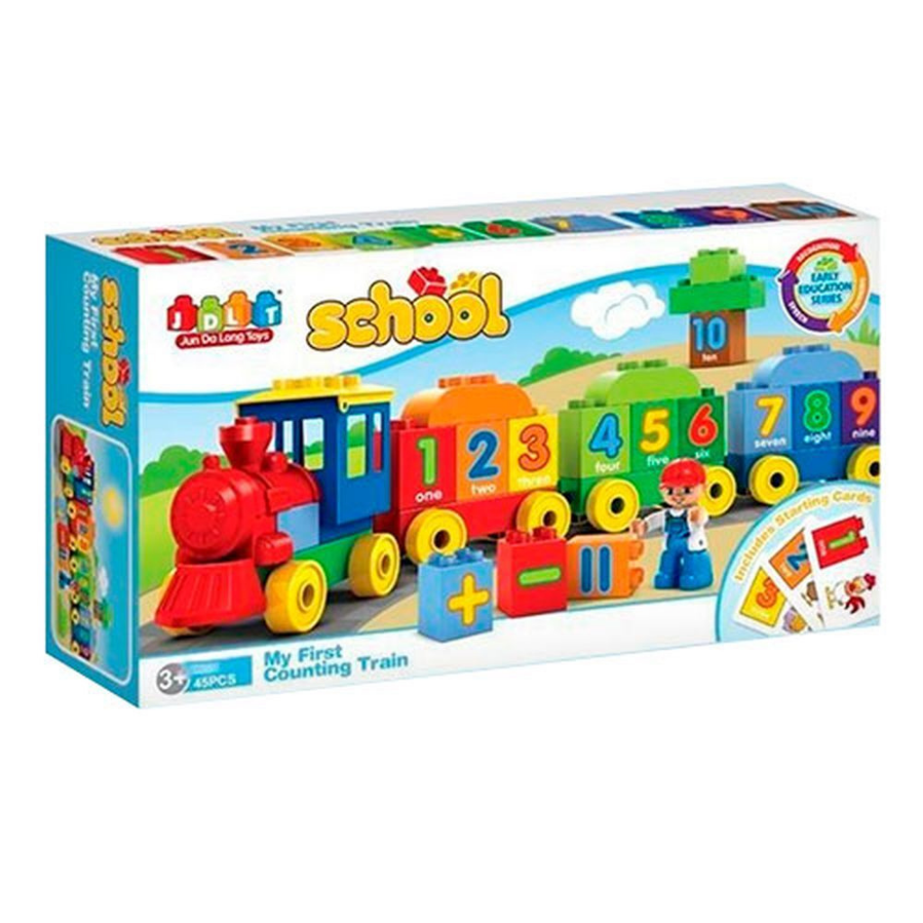 JDLT MI PRIMER TREN DE CONTAR,JUEGO APRENDIZAJE 45 PCS