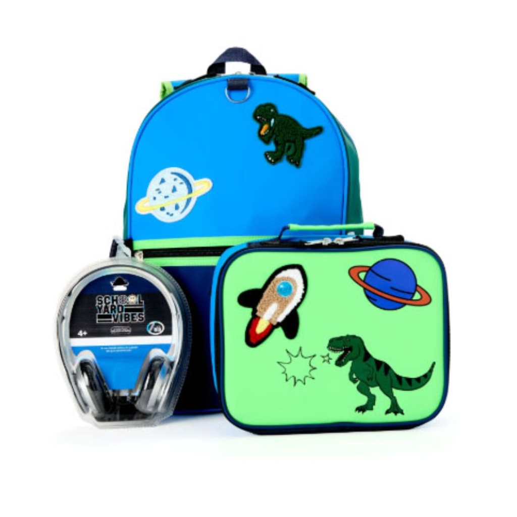 BOLSO DINO ESPACIAL CON AUDIFONOS