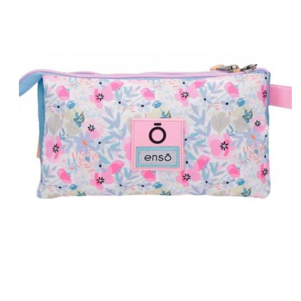 CARTUCHERA ENSO SOBRE 3 COMP FULL OF FLOWERS