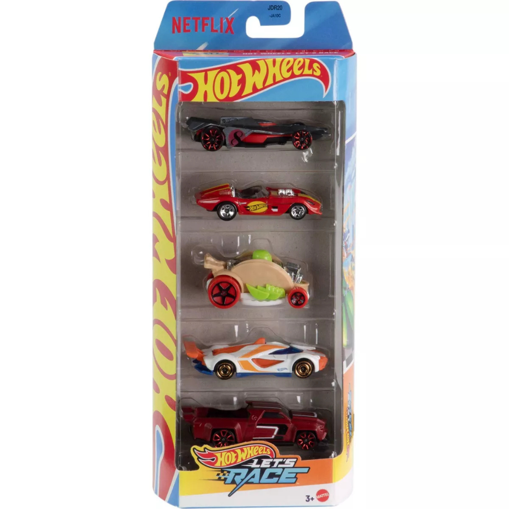 HOT WHEELS LET'S RACE  PACK 5 CARRITOS