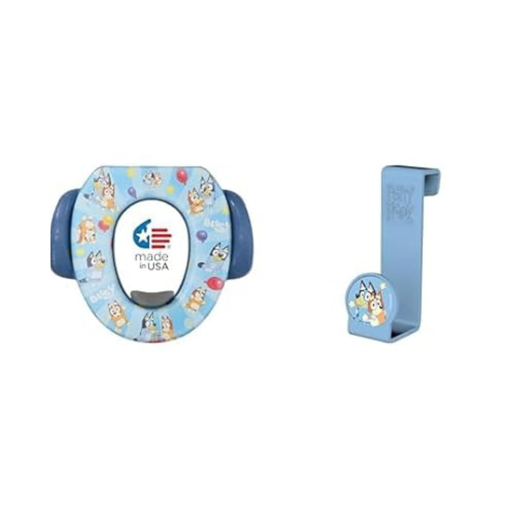 GINSEY ASIENTO DE INODORO Y GANCHO DE ALMACENAMIENTO BLUEY