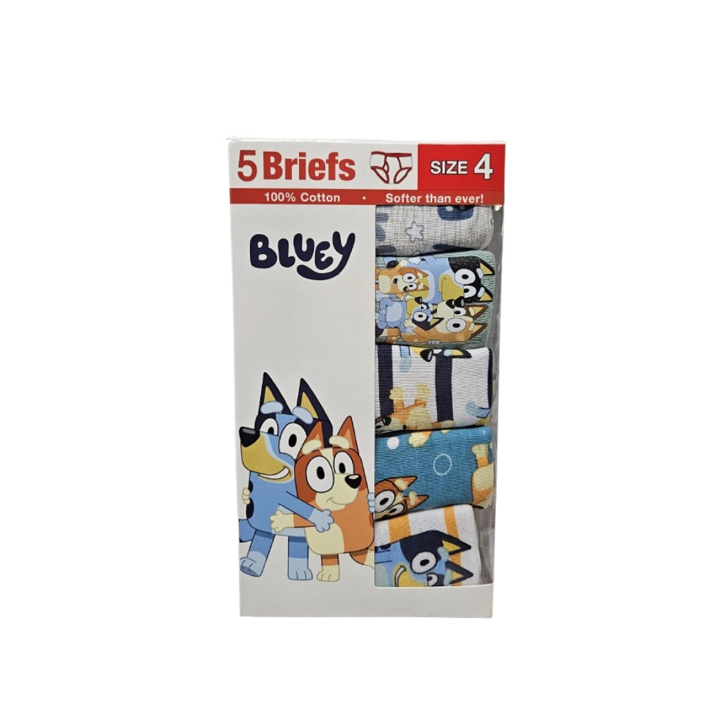 PACK DE 5 CALZONCILLOS PARA NIÑOS DE BLUEY 4T