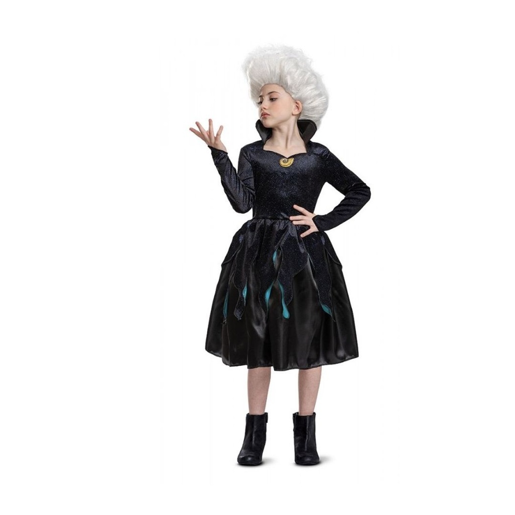 DISFRAZ DE URSULA NEGRO TALLA 7-8