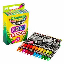CRAYOLA 24 CREYONES CERA NEON