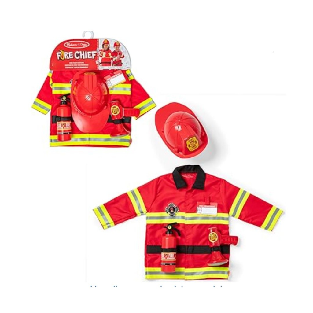 DISFRAZ BOMBERO TALLA 3-6 MELISSA DOUG