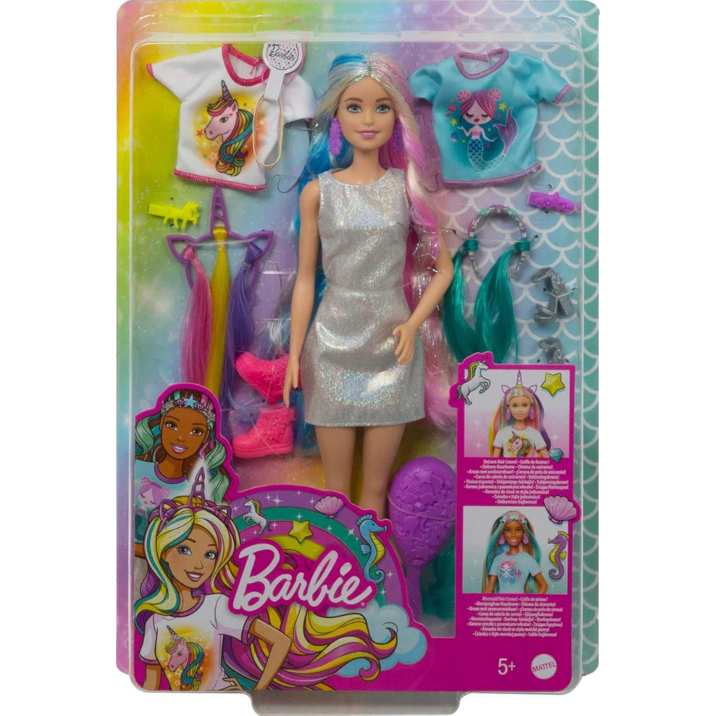 MUÑECA BARBIE CABELLO DE FANTASIA