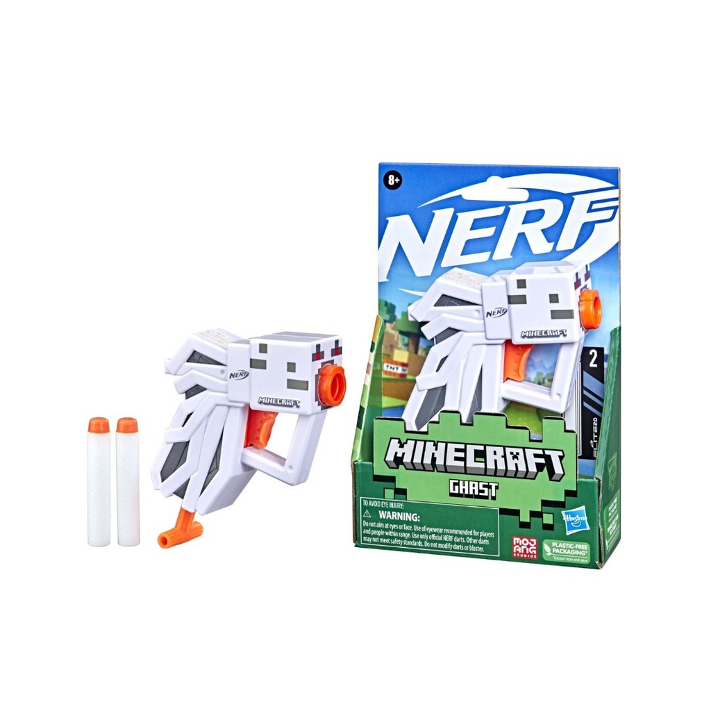 HASBRO NERF MICROSHOTS MINECRAFT GHAST BLASTER