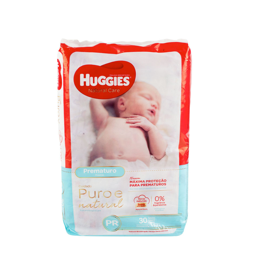 PAÑALES HUGGIES TALLA PREMATURO, 30 UNIDADES