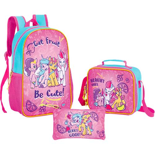 SET 3 PIEZAS MY LITTLE PONY / CAPI