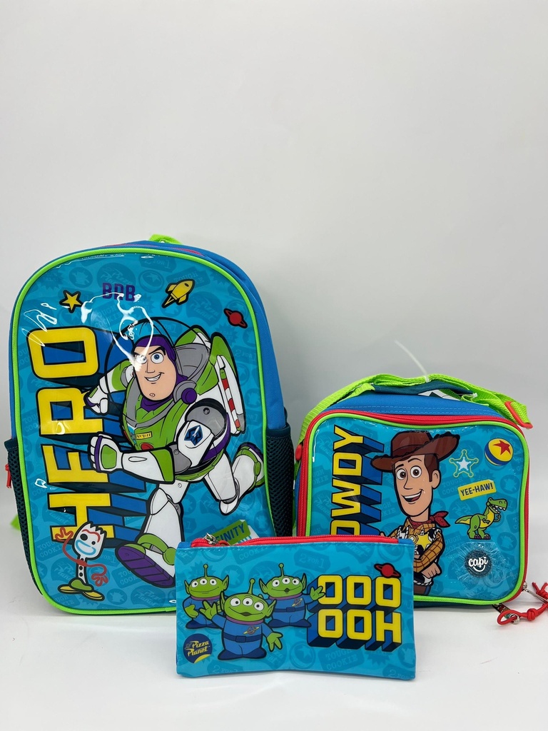 SET DE BOLSO LONCHERA Y CARTUCHERA TOY STORY