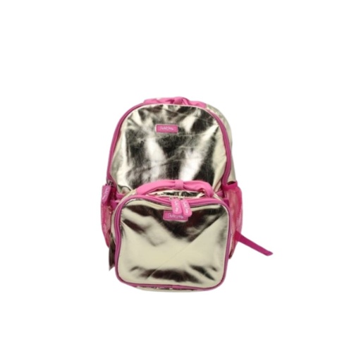 [810037318616] BOLSO DORADO CON ROSA 2 PIEZAS / PACHED PARTY