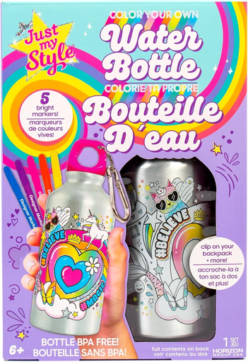 [765940965283] JUST MY STYLE COLOR YOUR OWN WATER BOTTLE 16.9 OZ