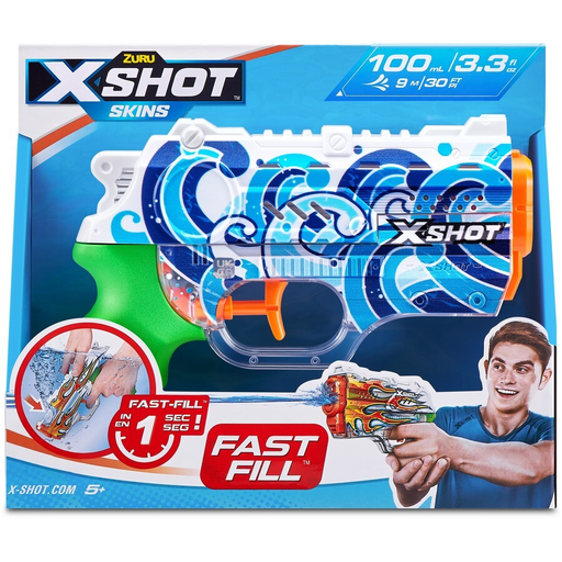[193052044181] ZURU XSHOT FAST FILL SKINS HYPERLOAD WATER BLASTER HYDRA