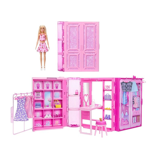 [194735227396] MATTEL BARBIE DREAM CLOSET MUÑECA RUBIA CON ARMARIAO DE ENSUEÑO