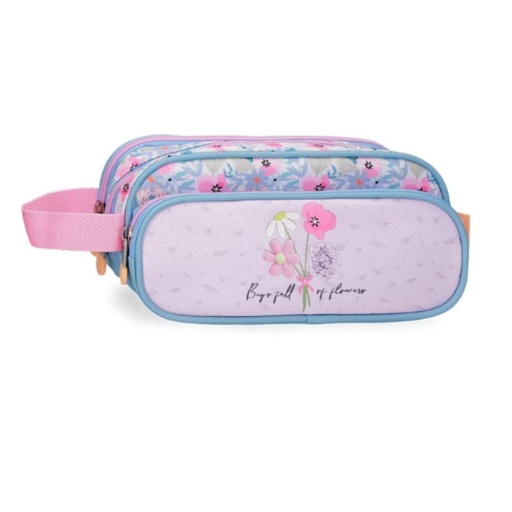 [8435692789162] CARTUCHERA ENSO 3 COMP FULL OF FLOWERS