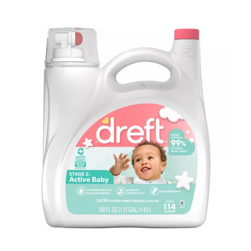 [030772121290] DREFT ETAPA 2: DETERGENTE LIQUIDO PARA ROPA COMPATIBLE CON ACTIVE BABY