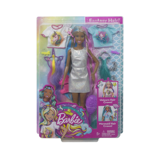 [887961797534] Barbie Fantasy Hair - Muñeca y accesorios,