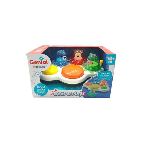 [7450210008526] GENIAL TAMBORES TOCA SONIDOS SENSORIAL 