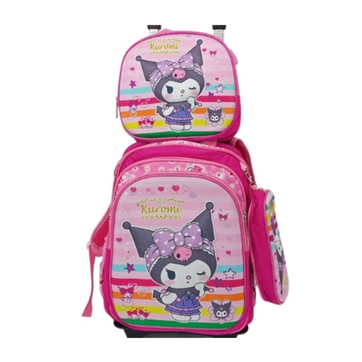 [B1960] MALETA DE KUROMI ROSADA CON LUCES