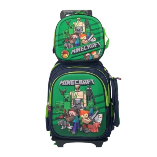 [781020241184] MALETA DE MINECRAF AZUL MARINO CON VERDE