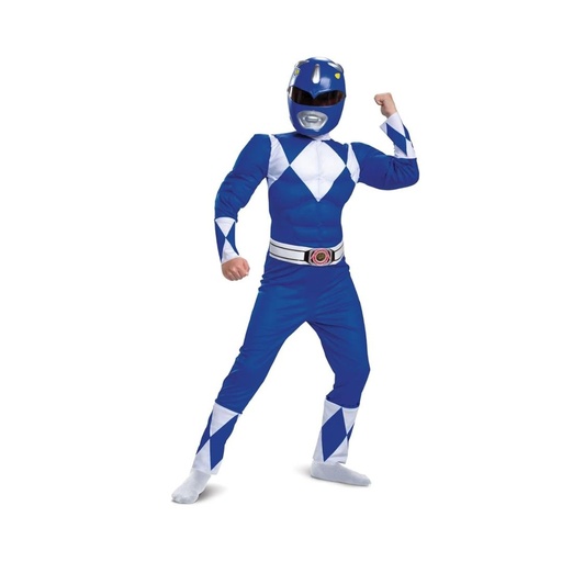 [192995195325] DISFRAZ DE POWER RANGER AZUL IMPORTADO TALLA 4-5
