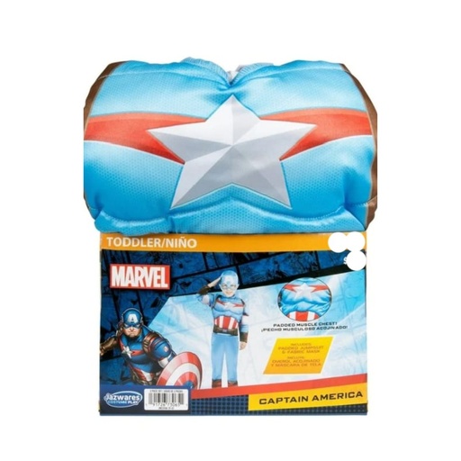 [191726708735] DISFRAZ CAPITAN AMERICA IMPORTADO TALLA 4T