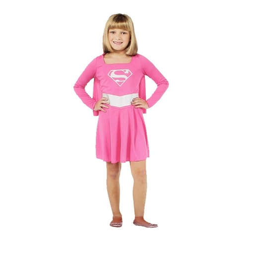 [883028633234] DISFRAZ DE SUPERGIRL ROSADO TALLA 3-4 