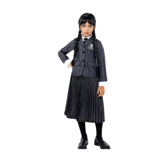[195884102565] DISFRAZ DE COLEGIO MERLINA TALLA 8-10
