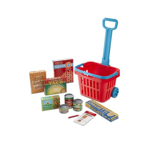 [000772040730] MELISSA & DOUG FILL & ROLL GROCERY BASKET PLAY SET