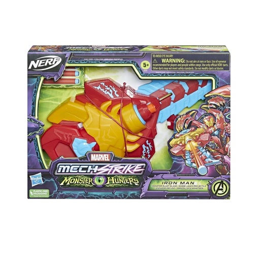 [195166154374] HASBRO  NERF, CAZADORES DE MONSTRUOS, IRON MAN