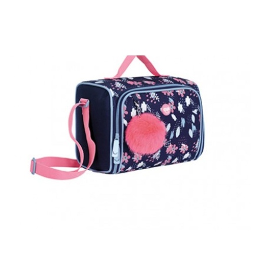 [7591525170543] LONCHERA CAPI AZUL MARINO CON FLORES 