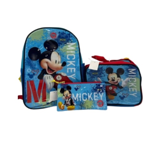 [7591525164993] BOLSO CAPI MICKEY MOUSE LONCHERA Y CARTUCHERA
