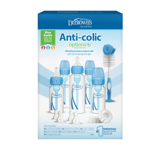 [072239327845] DR BROWN'S SET DE TETEROS ANTI COLICO AZUL