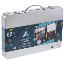 [082435160344] SET PARA PINTURA DE ACUARELA 62 PIEZAS