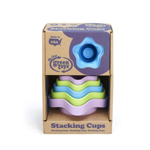 [816409016180] GREEN TOYS STACKING CUPS 6 PIEZAS